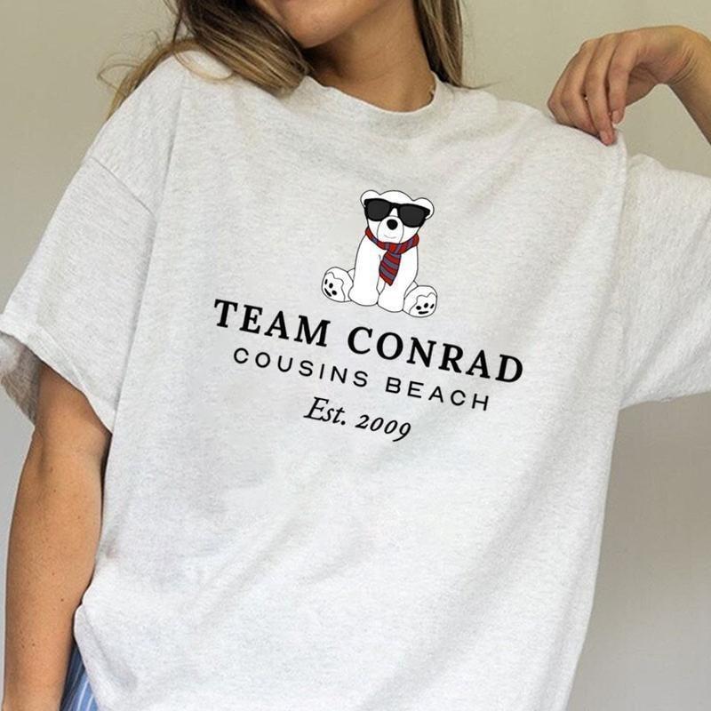 Youth and adult Team Conrad Junior Mint Bear T-Shirt, Cousins Beach Est. 2009 Shirt, The Summer I Turned Pretty BookTok Inspired Tee