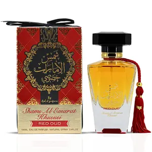 Red Oud Shams Al Emarat Khususi Eau De Parfum Spray 100ML (3.4 OZ) by Ard Al Zaafaran | A Lively Citrus Fragrance with Warm Vanilla & a Hint of Oud.
