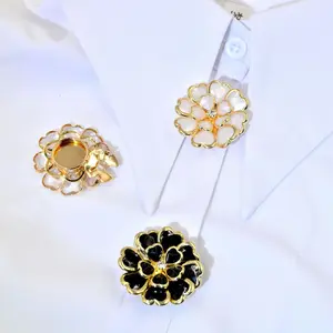 2pcs Art Button Cover,  Fashion DIY Clothing Accessories, Artificial Crystal Pearl, Alloy Base As Valentine's Day Gift for Girlfriend