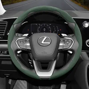 Winter Suede Anti-slip Ultra-thin Steering Wheel Cover for Lexus Segmented Steering Wheel Accessory, Universal for All Seasons, Black, Green, Red, Orange Suitable for Is250 Gs300 Lx 570 Nx Is350 Es350 Gx460 Is 300 Ls400 Is300 2021 Nx300h Lbx 200t Ls500 ES