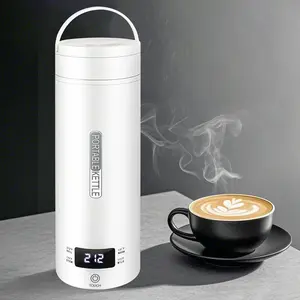 Portable Electric Kettle Travel Electric Kettle, Mini Tea Coffee Kettle Water Heater with 4 Temperature Controls, Household Appliances for Home Kitchen, Compact Fast Heating Kettle for Daily Use