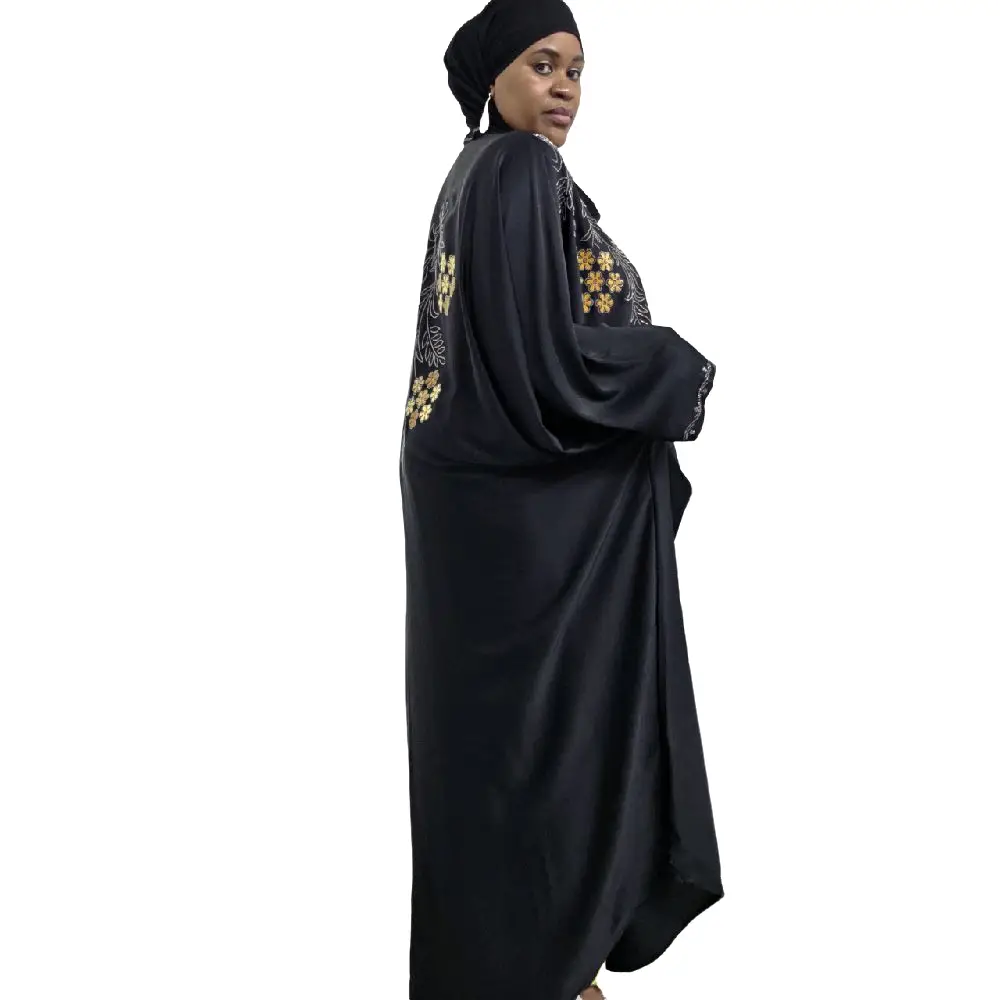 Herglam Butterfly Style Abaya with Floral Embellishments and Sparkling Details for Women's Fashion