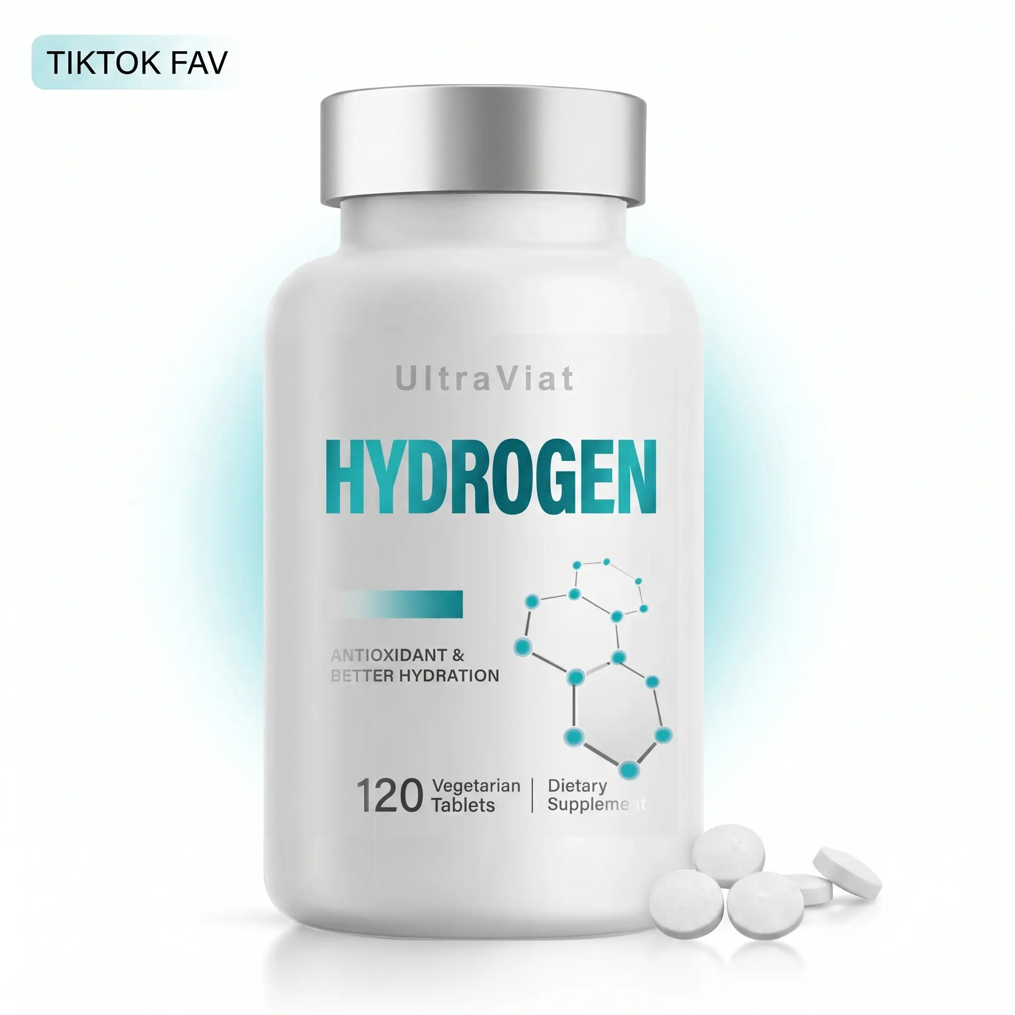 Active Hydrogen Water Tablets - Caffeine-Free Antioxidant Hydration Support, Effervescent Dissolving Formula for Cellular Health, Prop 65 Safe Clean Energy Boost, Vegetarian Dietary Supplement (120 Count)