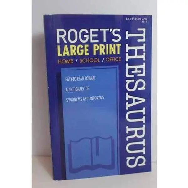 Used Roget's Thesaurus Large Print Book - English Dictionary, Words Reference Guide with Soft Covers, Synonyms & Antonyms (Unknown Binding)