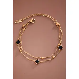 18K Gold Plated Waterproof Stainless Steel Chain Bracelet - 7717