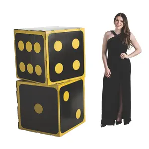 29" 3D Black Dice Cardboard Cutout Stand-Ups - 2 Pc.