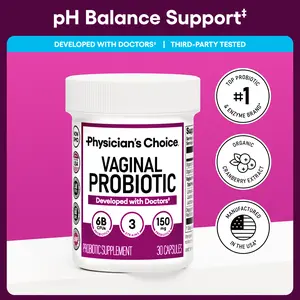 Physician's Choice Vaginal Probiotic - Odor Control, pH Balance & Daily Feminine Health Support with Cranberry and Prebiotics for Women Physician's Choice Vaginal Probiotic - Odor Control, pH Balance & Daily Feminine Health Support with Cranberry and Prebiotics for Women