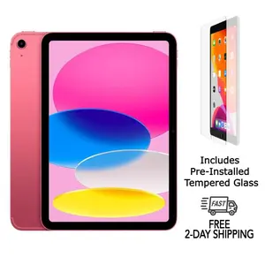 Refurbished Apple iPad 10th Gen (2022) (WiFi + Cellular Unlocked) A2757 Excellent Condition with Pre-Installed Tempered Glass & 1 Year Warranty