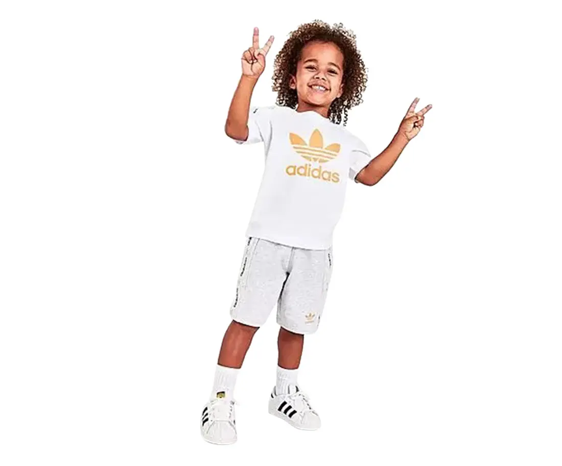 Adidas Infant Casual Graphic Short-Sleeve Tee & Short Set, Baby Boys' Clothing
