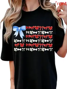 Coquette USA Bow Shirt , America Bow Shirt for July 4th, Memorial Day Shirt, USA Shirt, Election Shirt, Patriotic Bow Shirt