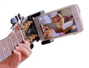 Phone Holder Guitar Mount for Broadcast Teaching Video Recording