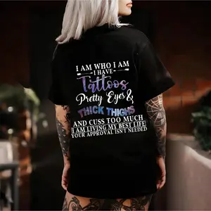 Tattoos Pretty Eyes and Thick Thighs Printed tshirt ,hoodie, sweatshirt, Aesthetic tatoo merch summer outfits, style, streetwear, Nun top, vintage y2k graphic tees, Memorial day, Casual Cotton