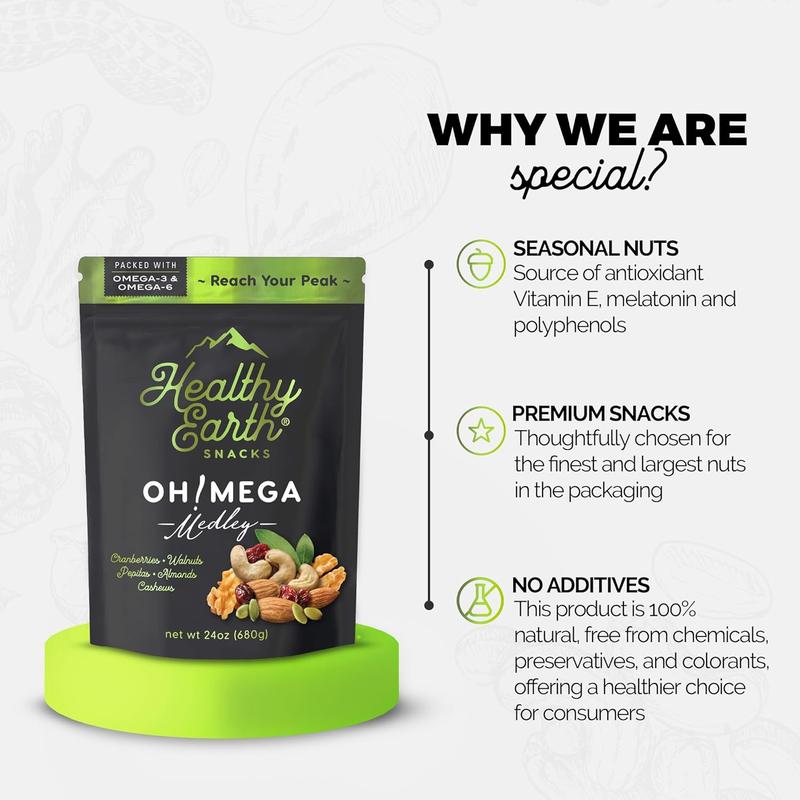 Mixed Nuts Unsalted | Trail Mix | Trail Mix without Peanuts | Gourmet Snacks, Protein Snacks, Gluten Free, No Preservatives, High Fiber (Omega-3 and Omega-6)