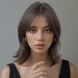 12 Inches Scalpiana 3.5X4 Hard Silky Top Natural Scalp Effect Women Wig With Bangs，female /wigdream girls Realistic Illusion Hairline