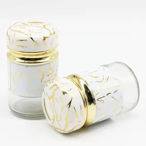 White Glass Salt and Pepper Shakers Set with Adjustable Pour Holes - Stainless Steel Salt Shaker and Pepper Shaker - Farmhouse Salt and Pepper Shaker Set for Himalayan, Kosher Sea Salts & Spices