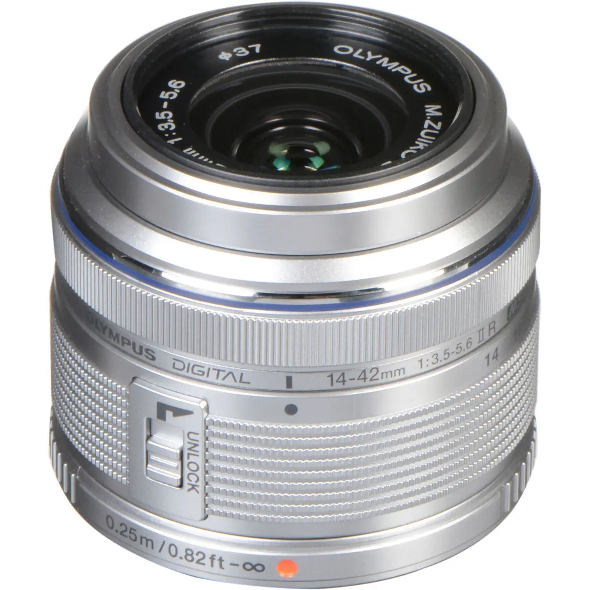 Olympus M.Zuiko Digital 14-42mm f/3.5-5.6 II R Lens for Micro Four Thirds, Silver