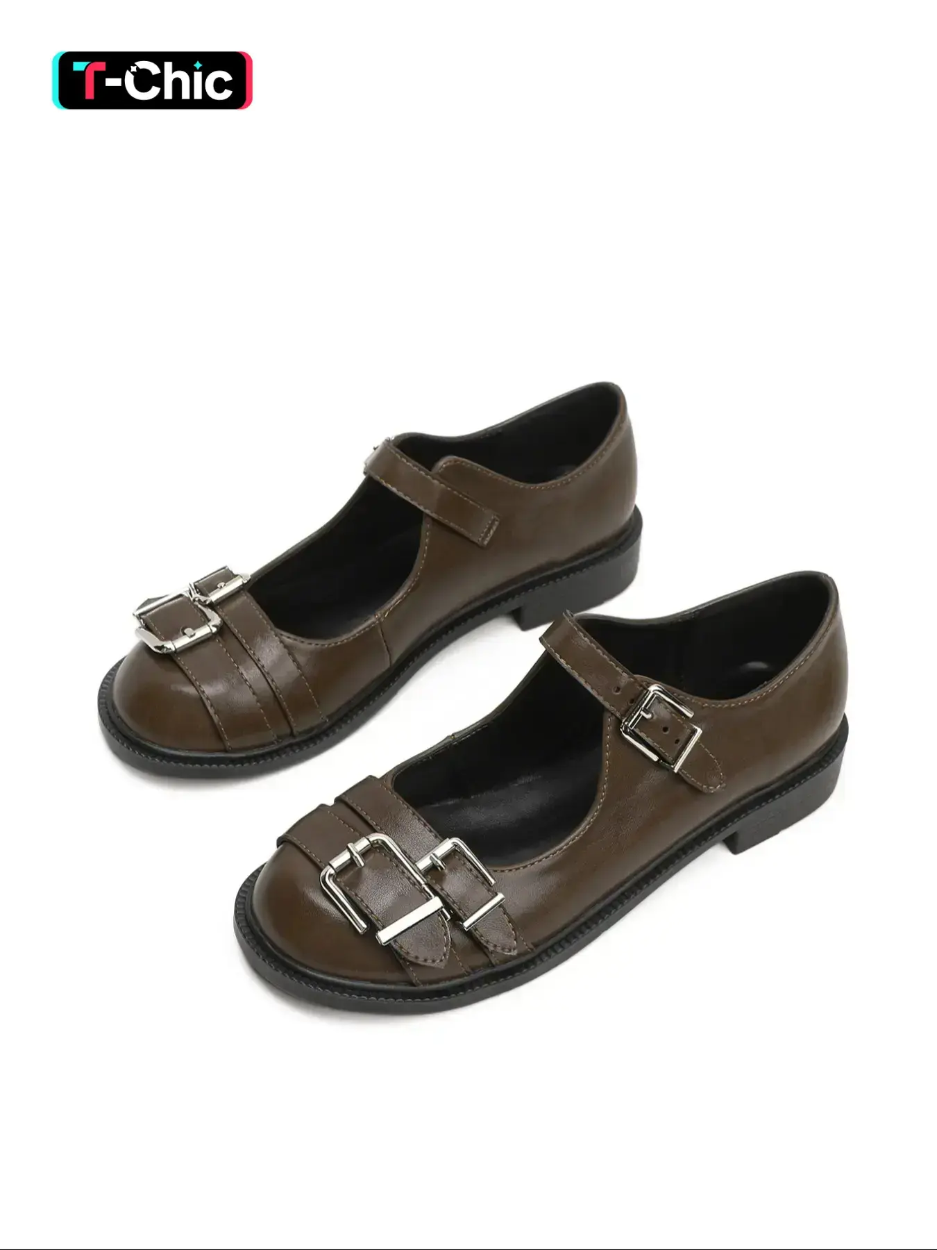 Women's Casual Vintage Academy Classic Mary Jane Style Shoes, Metal Buckle Low Heel Walking Comfortable Footwear, Stylish Retro Design, Daily Wear Shoes, Womens Shoes, Fashion Shoes