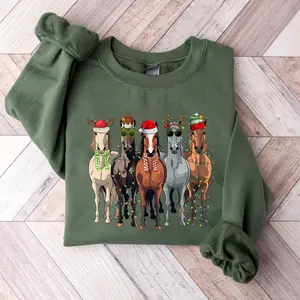 Horse Christmas Sweatshirt, Western Holiday Sweater, Funny Horse Lover Gift 55S