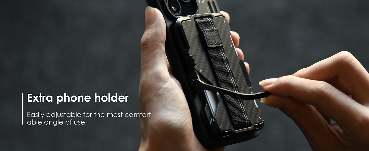 Magnetic Wallet with Stand Compatible with MagSafe, Hold 12 Cards,Adjustable Stand,RFID Blocking,Tripod Phone Stand Magnetic Credit Card Holder for iPhone 17/16/15/14/13/12 Series, Black Smartphone Travel Gadgets, FathersDayGift, Free IOS Tag Included