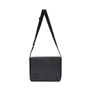 Louis Vuitton Monogram Canvas Flap Closure Shoulder Bag – Medium, Men’s, Black