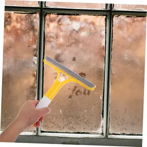 New 3-in-1 Window Cleaning Scraper with Spray Function – Squeegee, Scraper & Brush for Shower Glass, Windows, Mirrors & Doors – All-Purpose Tool