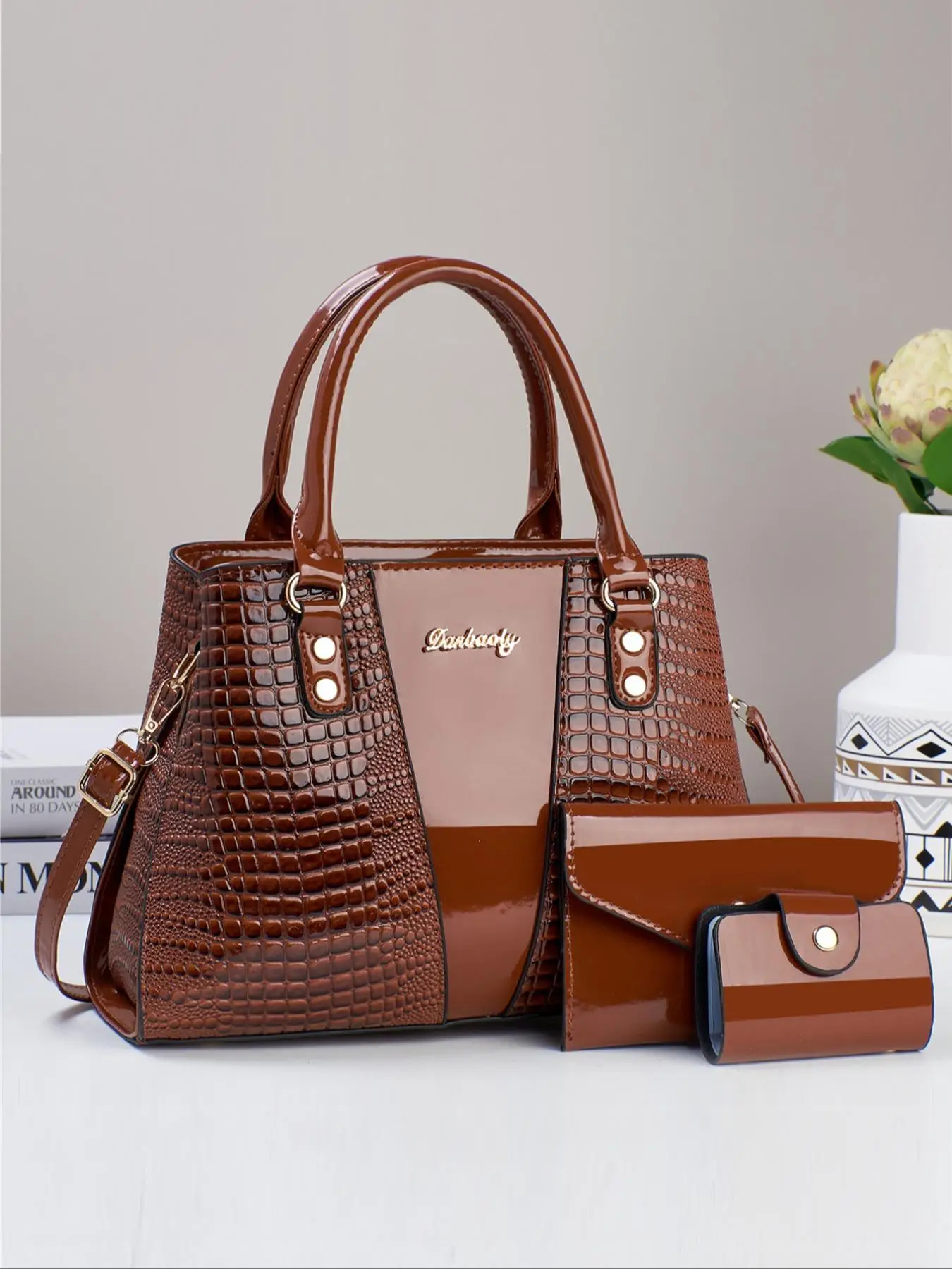 Bags for Women, Elegant Fashion Handbag & Coin Purse & Card Holder, Casual Trendy Versatile High-quality Daily Commuting Bag Set
