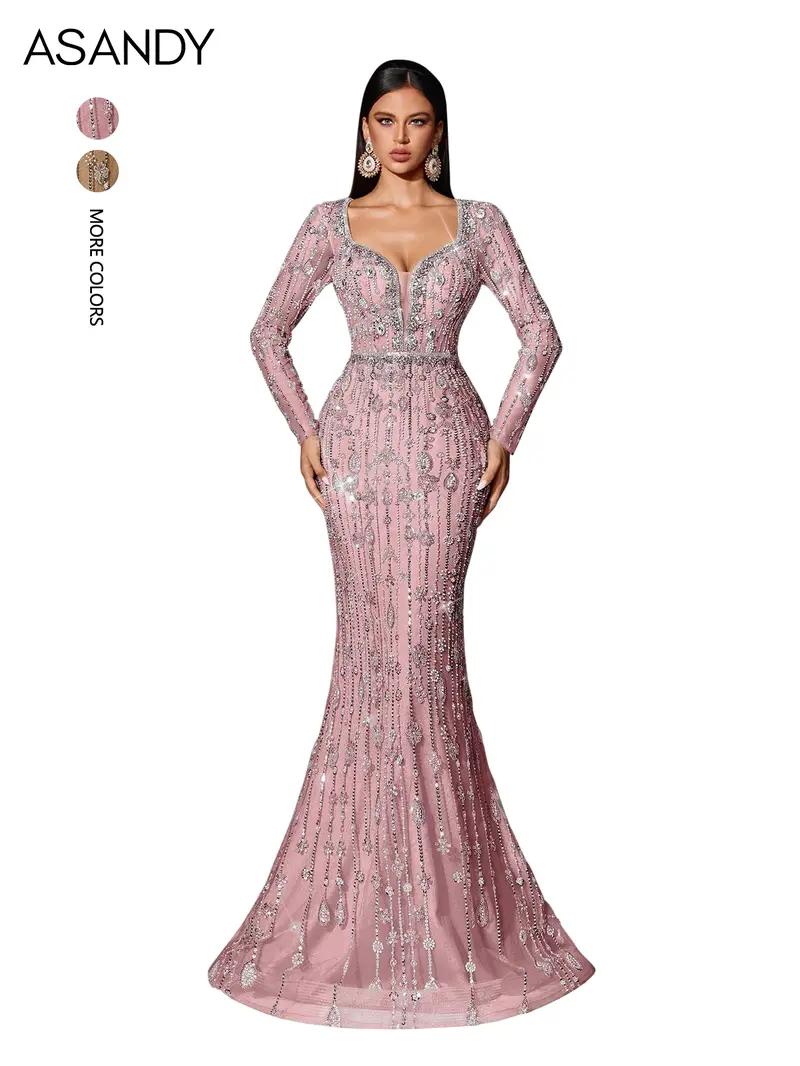 pink sequin bridesmaid dresses Light Pink Silver Sequin Sleeveless Column Long Bridesmaid Dresses , CB0007 main image 0