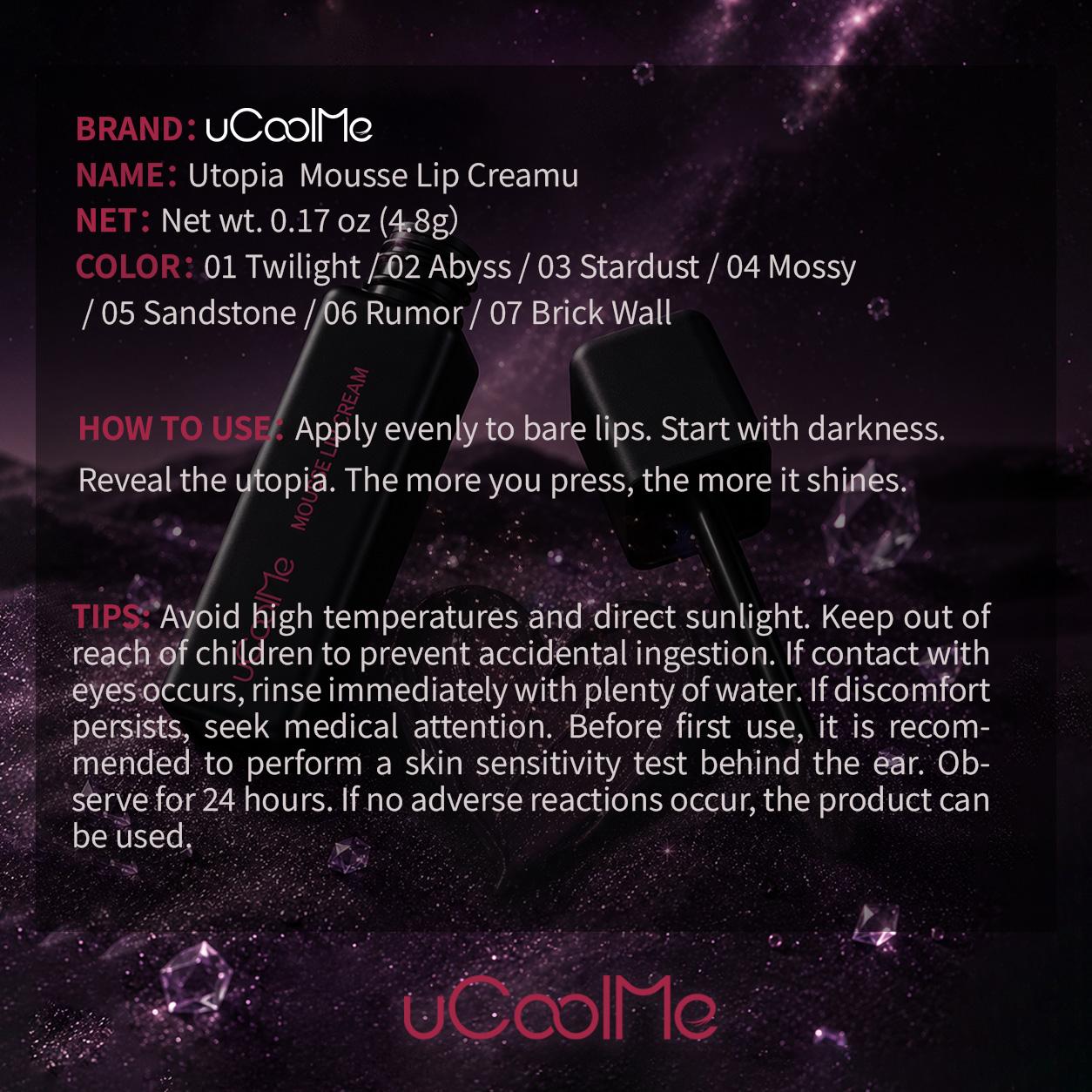 uCoolMe Matte Glitter Flip Mud, Color-Changing Velvet Lip Cream, High Pigment Waterproof Lip Tint, Soft Matte to Sparkling Finish, Long Lasting Moisturizing Lip Makeup, Gothic Bold Shades#tiktokshopbacktoschool