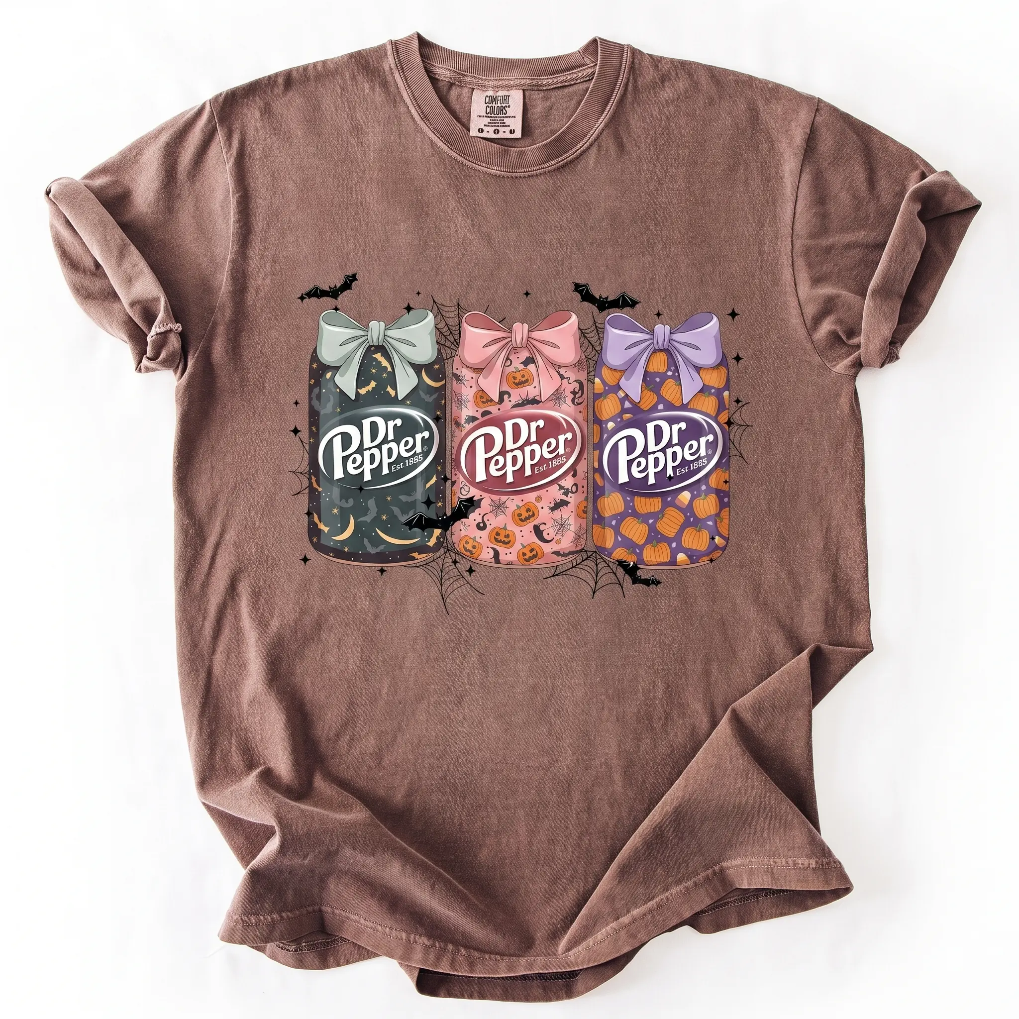 Comfort Colors Dr Pepper Coquette Halloween T-Shirt, Spooky Soda Lover Tee, Cute Shirt, Scary Soda Tee, Fall Season Shirt