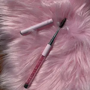 Lash Spoolie - Pink Lash Brush with Glitter Finish and Metal Tip for Effective Lash Application