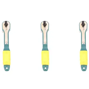 3X Mini 1/4 Head Screwdriver Pole 6.35mm Inner Hexagon Ratchet Socket Wrench with Dual-Head Home Tool Accessory