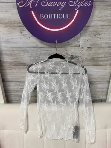 Lace mesh sheer top