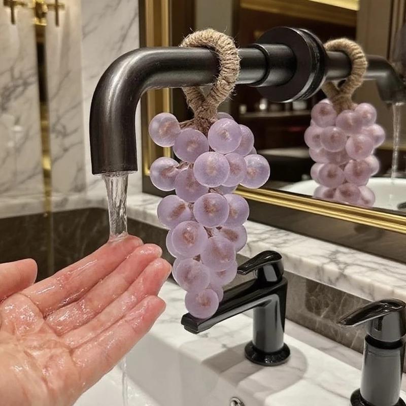 Grape Cluster Handmade Soap 180g, Natural Plant Essential Oils, Gentle Cleansing Moisturizing, Fun Shape, Bath Shower Hanging Decor Gift #TOP PICKS