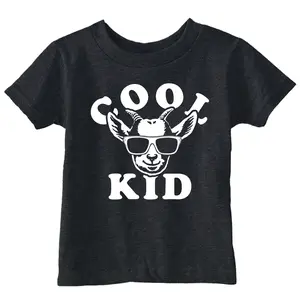 Toddler Funny T Shirts Cool Kid Goat Sarcastic Graphic Novelty Tee For Young Kids Funny Toddler Shirts Funny Animal Apparel Childrens Graphic Tees Black -