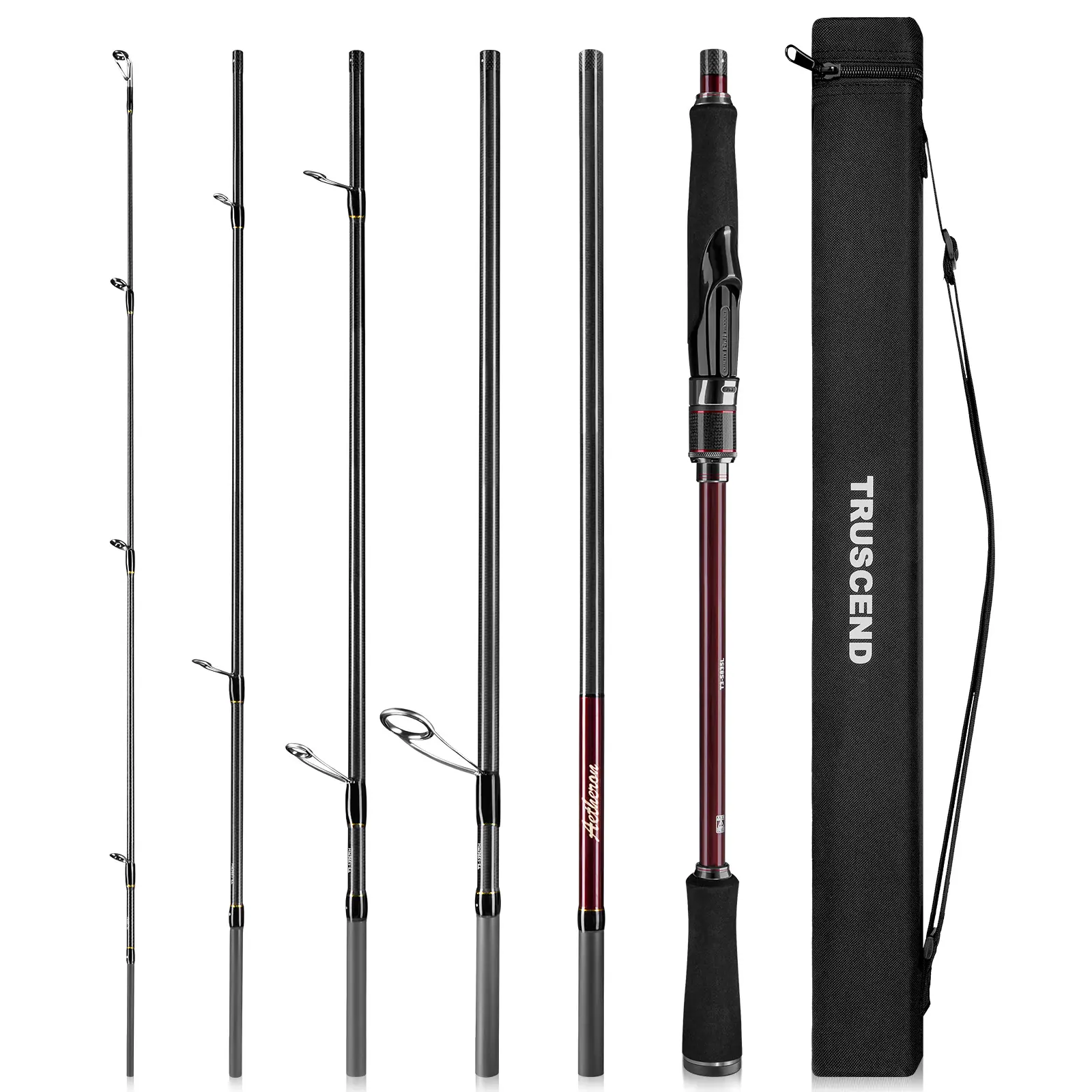 TRUSCEND Aetheron Seabass Multi-Piece Fishing Rods, Long Cast Rod with Toray Carbon & Fuji SIC Guides for High Sensitivity & Strength, Anti-Corrosion Protection, Travel Rods for Freshwater Saltwater