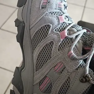 Hi-Tec Womens Apex Lite Mid Waterproof Round Toe Hiking Hiking Casual Boots Ankle Low Heel 1-2" - Grey