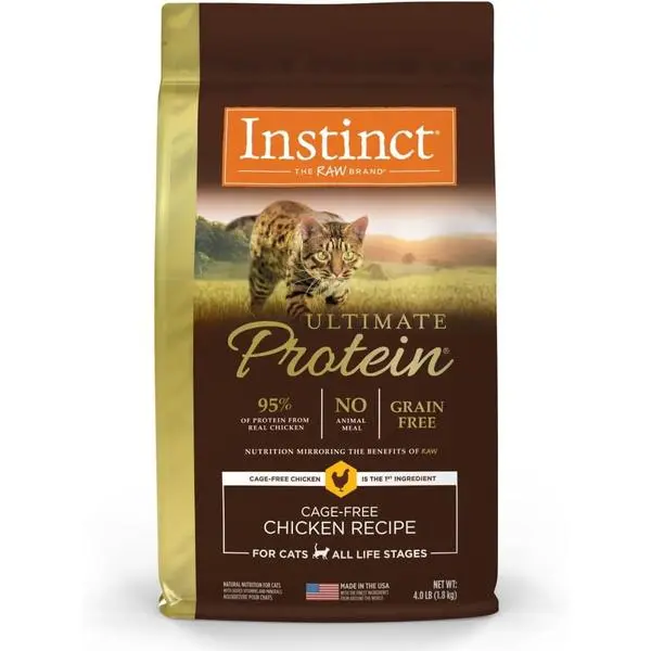 Ultimate Protein, Natural Dry Cat Food, Grain Free Recipe - Cage Free Chicken, 4 lb. Bag