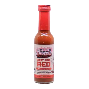 Westside Red Hot Sauce by Hell's Kitchen Hot Sauce - Louisiana Sriracha Blend with Red Raspberries & Fresno Peppers - 5 oz Bottle - Tangy Spicy Kick Without Guilt