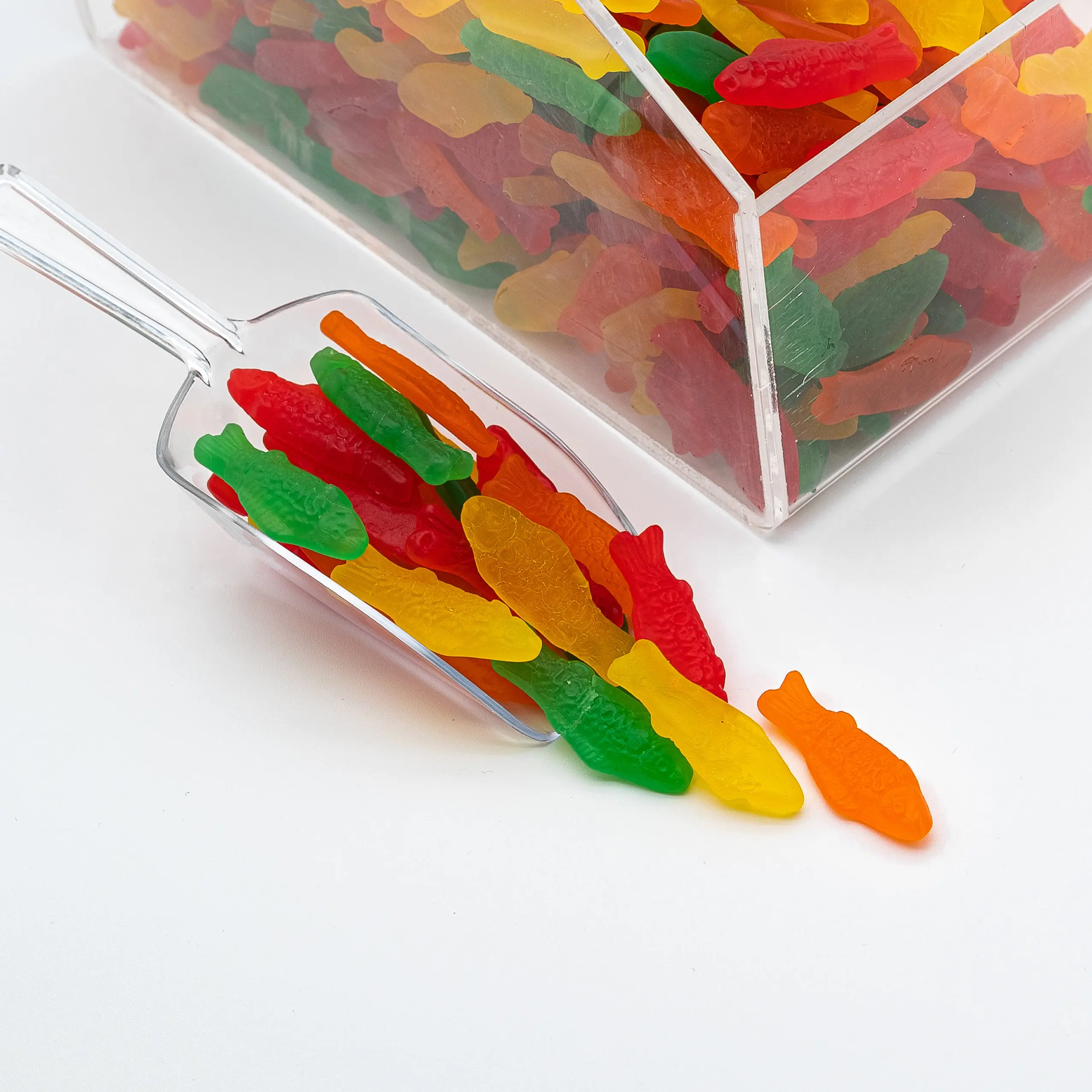 Rainbow Gummy Fish - Sweet and Soft Candy with Fruit Flavor - 4 oz & 8 oz  & 1 lb Candy Bag