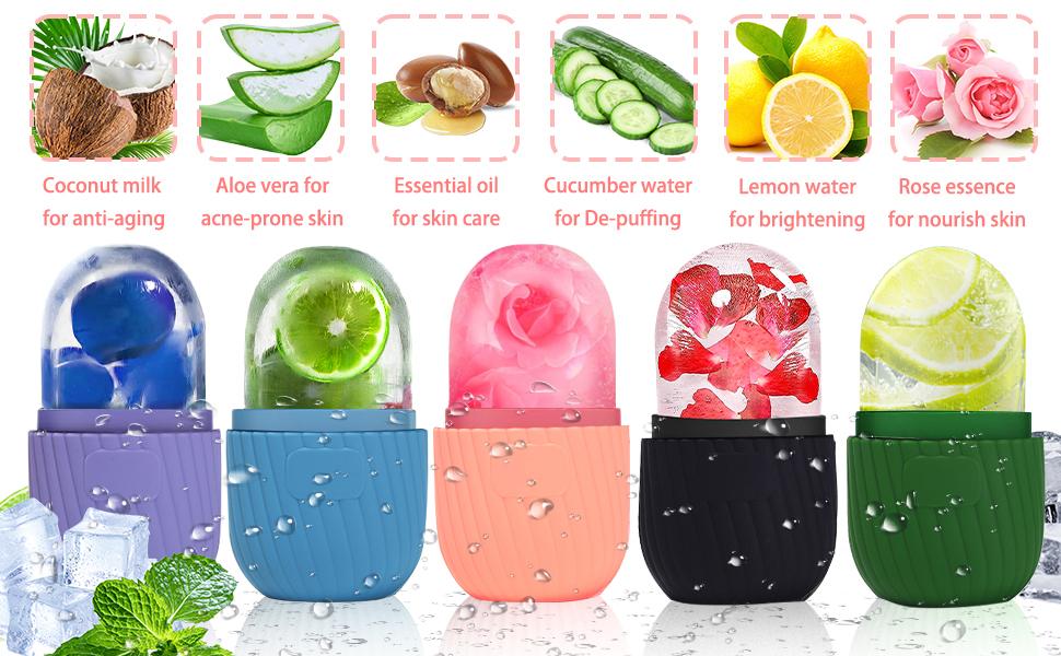 Ice Face Roller for Skin Care, Cooling & Depuffing Tool, Silicone Ice Mold for Face, Morning Routine Must-Have, Cute Gift for Women