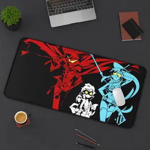 Gurren Lagann Anime Aesthetic Mouse Pad – Yoko Kamina Simon Desk Mat Perfect for Gamers & Fans! – Extra Large Gaming Mouse Pad