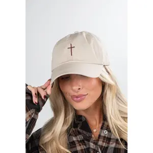 Beige Cross Hat