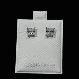 925 Silver Studs - Square Cubic Zirconia 6mm