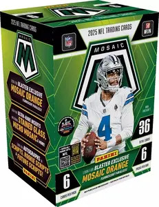 PYT Break-(20x) 2025 NFL Mosaic Blaster Box Sealed Case +1 Mosaic Mega- 36 Cards, 6 Packs, 6 Cards Per Pack, Inserts & Rookie Cards - Sports Collectible