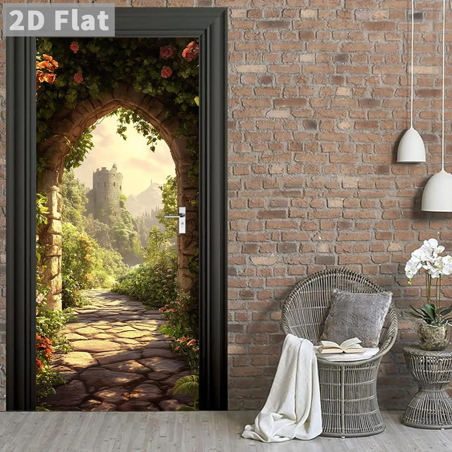 Door Sticker, Removable Self-adhesive Door Sticker, Decorative Door Stickers for Home Living Room Bedroom, Ornaments