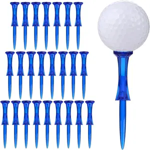Golf Tees 3-1/4'' 50 Count Plastic Golf Tees Reduced Friction & Side Spin Professional Unbreakable Golf Tees Durability and Stability Golf Tee