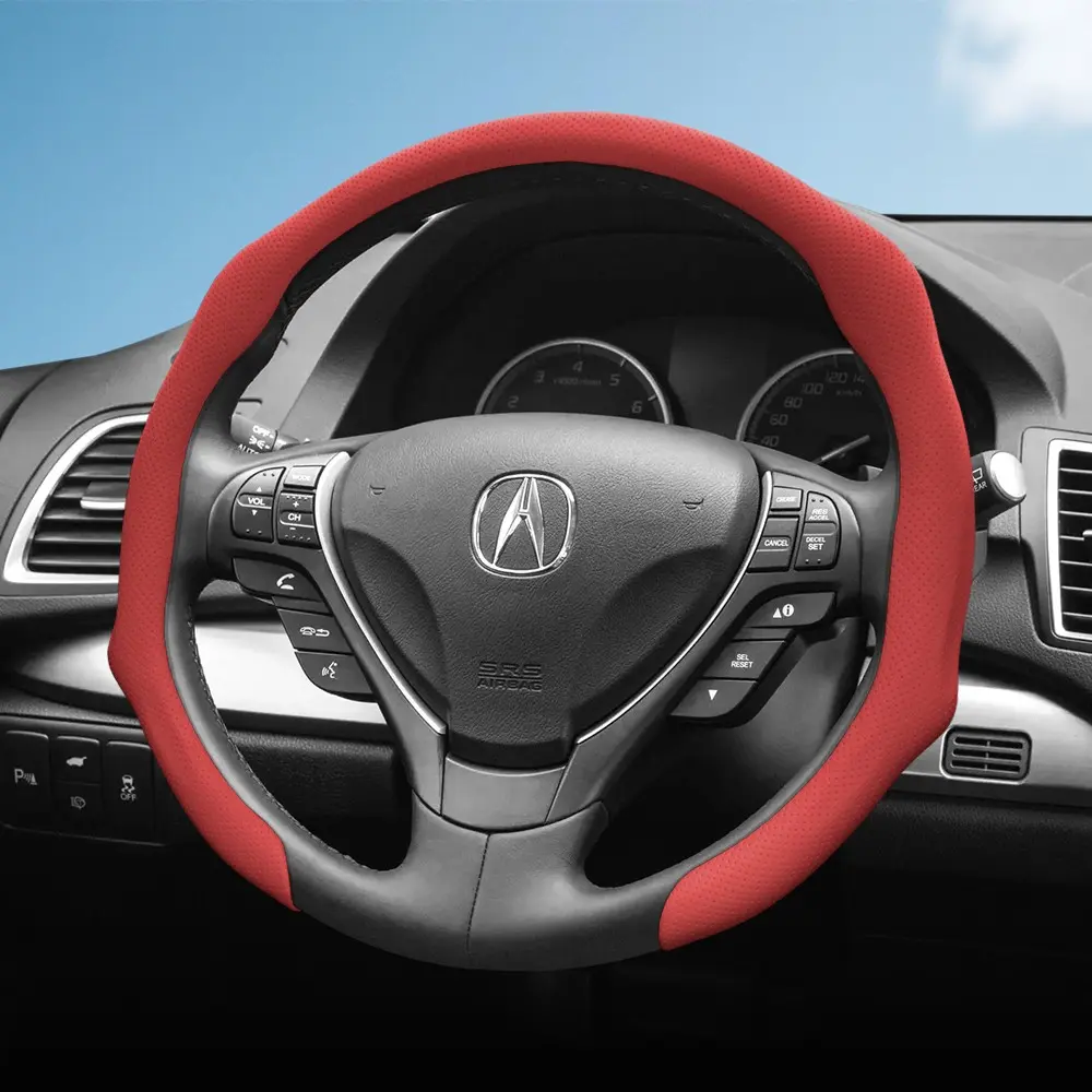 For Acura NAPPA NAPPA Perforated Leather Steering Wheel Cover Auto Car Steering Wheel Insert Accessories Automotive Anti-slip Breathable Quick-install Design All-season For MDX/RDX/Integra/ZDX/ADX/TLX Black Mocha Brown Orange Red Green White