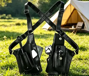 2026 New Style Adjustable Double Shoulder Armpit Holster Bag, Durable Premium PU Leather With Zipper And Multi Pockets, Anti Theft Hidden Design For Outdoor Gear And Daily Carry, Lovely Present For Birthday Gifting.survival kit