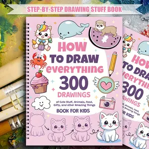 Drawing Guide for Teens and Adults: 14 Easy and Fun Art Projects - Creative Sketchbook of Cute Animals, Food, Cakes, and More - Perfect for Beginners, Art Inspiration, Beautiful Illustrations
