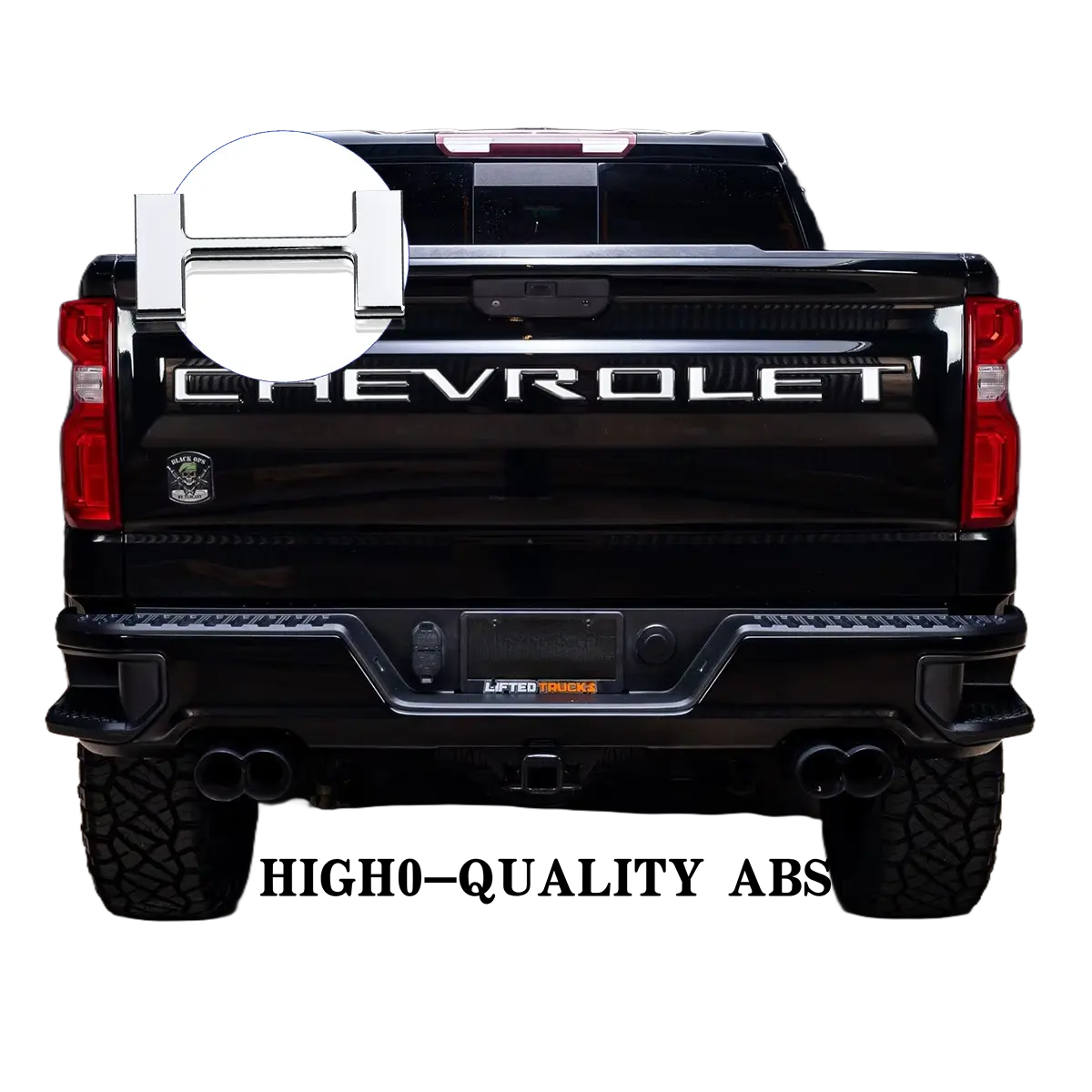 3D tailgate letters accessories Compatible for 2019 2020 2021 2022 2023 2024 2025 Chevy Silverado Tailgate Accessories 3m Strong Back adhesive Weatherproof ABS Decals
